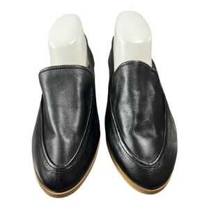 Susina Kellen Soft Black Leather Loafers With Low Block Heel Size 8.5W